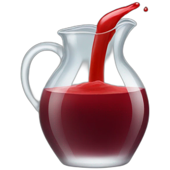 glass jug of red juice emoji