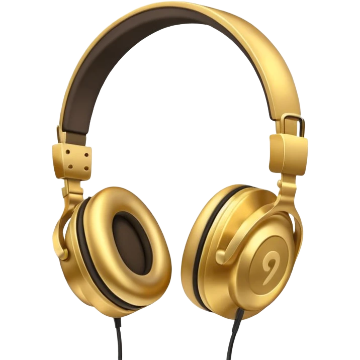 golden headphones emoji