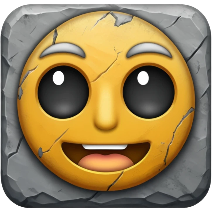 realistic rock emoji