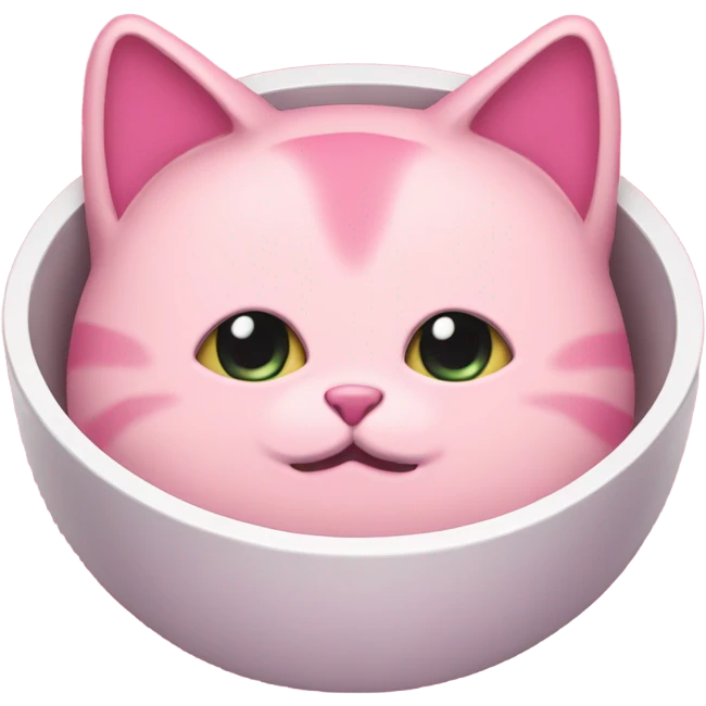 Pink food cat bowl emoji