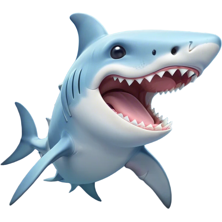 Cinematic Cute Yawning Hammerhead Shark Portrait Emoji, Head tilted slightly with a dramatic, wide-open yawn, showcasing its unique hammer-shaped head with relaxed, drooping fins and sleepy, half-closed eyes, Simplified yet irresistibly adorable features, highly detailed, glowing with a soft, cozy oceanic glow, high shine, relaxed yet expressive, stylized with a hint of whimsical aquatic ease, soft glowing outline, capturing the essence of a drowsy yet affectionate hammerhead that appears ready to stretch and yawn its way out of the screen! emoji