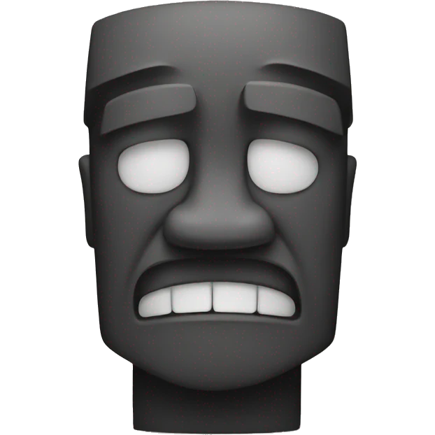 Moai crying emoji