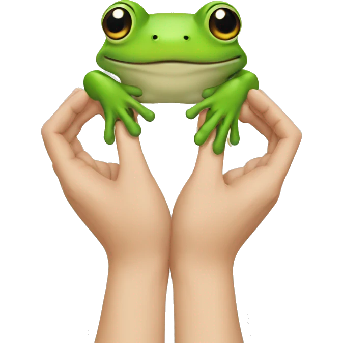 frog hands emoji