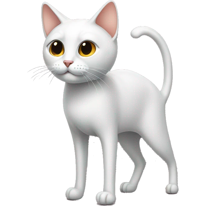 Cat has long legs emoji