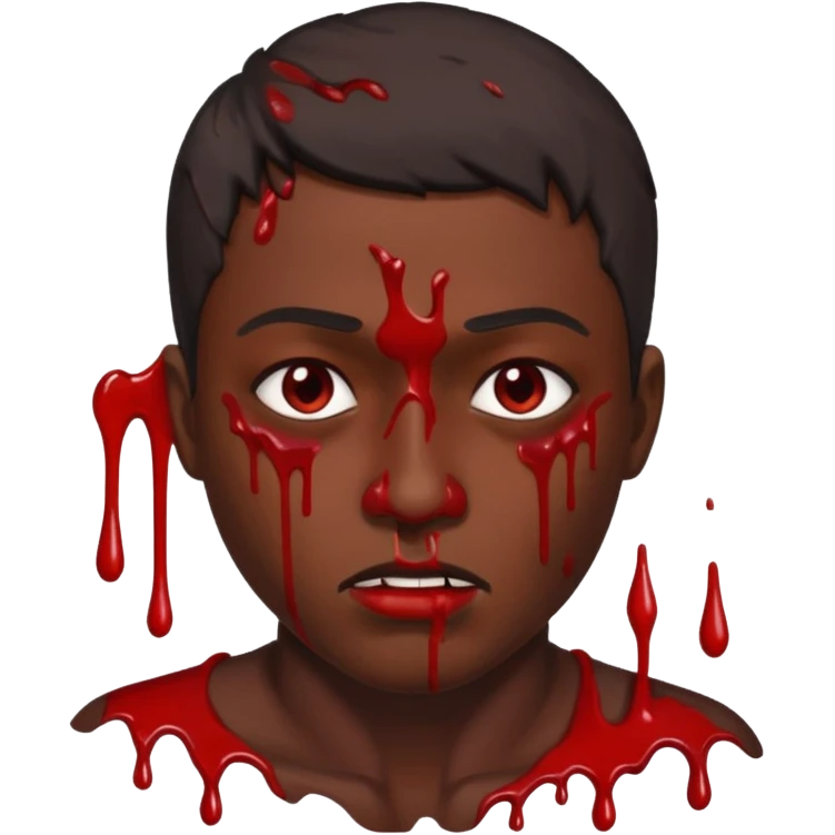 man covered in blood emoji