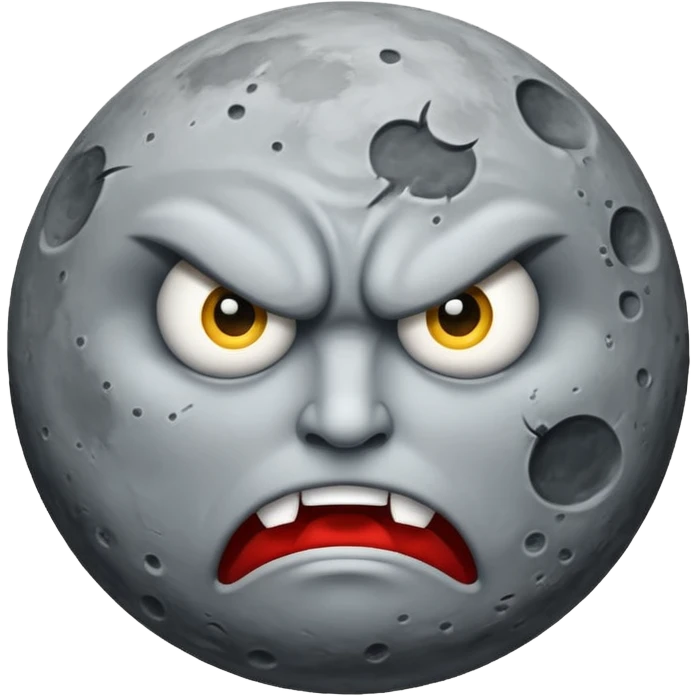 Angry moon face  emoji