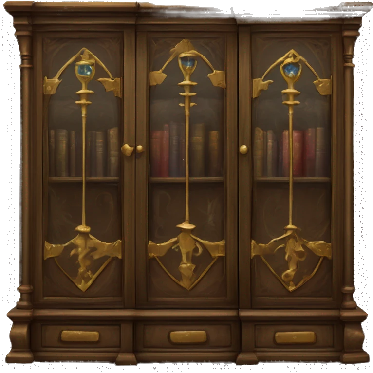 The Vanishing Cabinet:  ornate cabinet linked magically, allowing for instantaneous travel between locations. One is located in Borgin and Burkes, and the other is in Hogwarts emoji