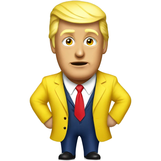 Donald trump wearing a banana suit emoji
