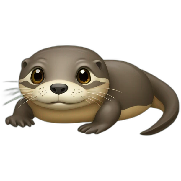 Loutre sur tortue emoji