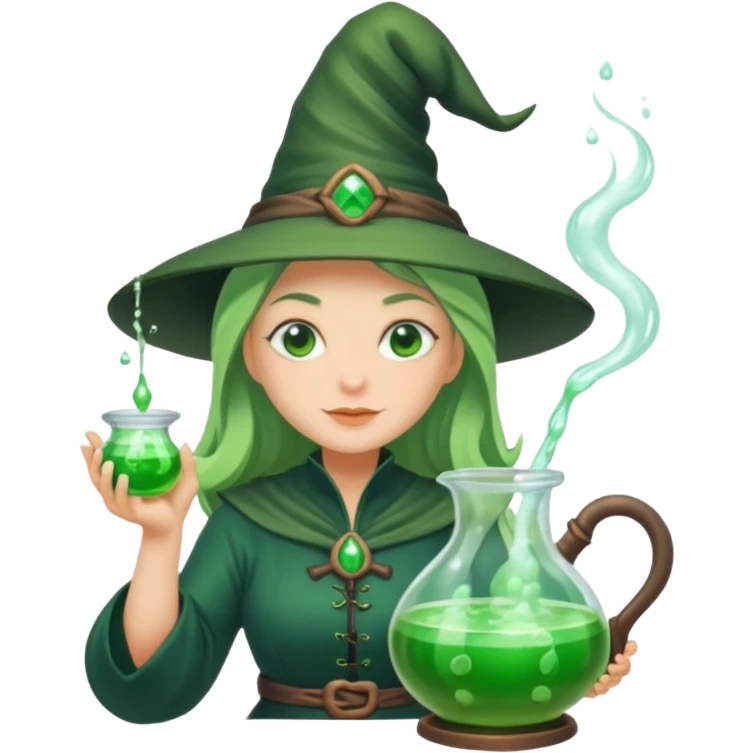 green witch cooking potion emoji