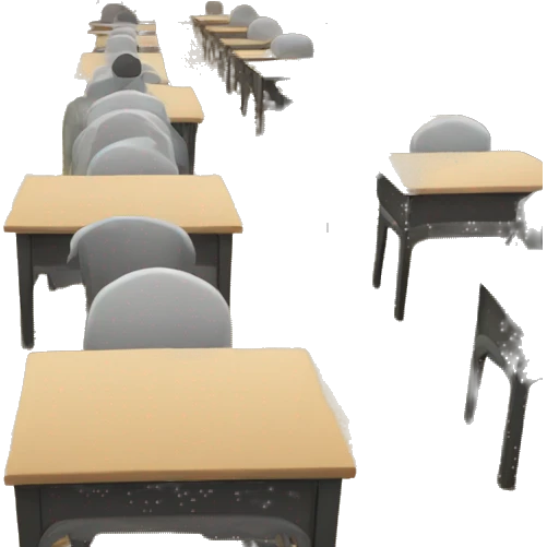 a classroom in a masjid where students sit on the floor. emoji