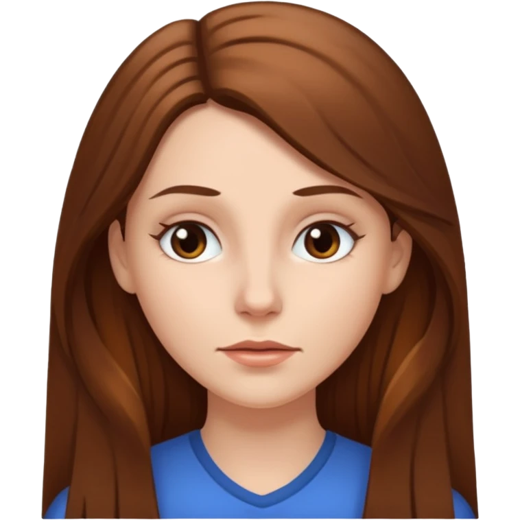 WHITE WOMAN LONG BROWN HAIR emoji