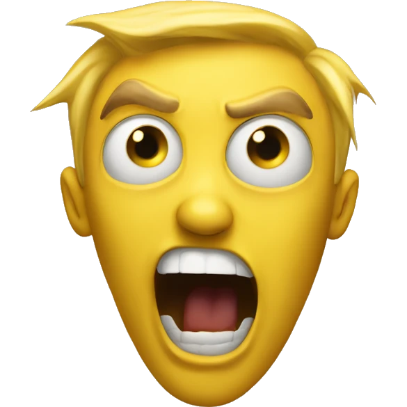 yellow emoji screaming like a maniac emoji