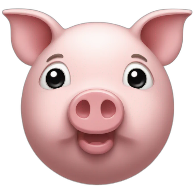 Tire-shaped pig emoji