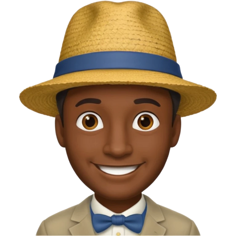 Visage homme créole réunionnais avec chapeau emoji