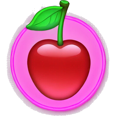 Cherry neon sign emoji