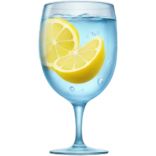 Glass with water and lemon emoji