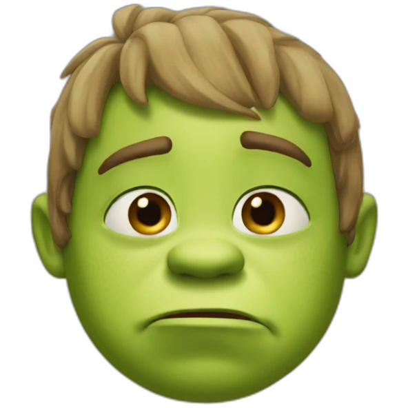 little shrek crying emoji