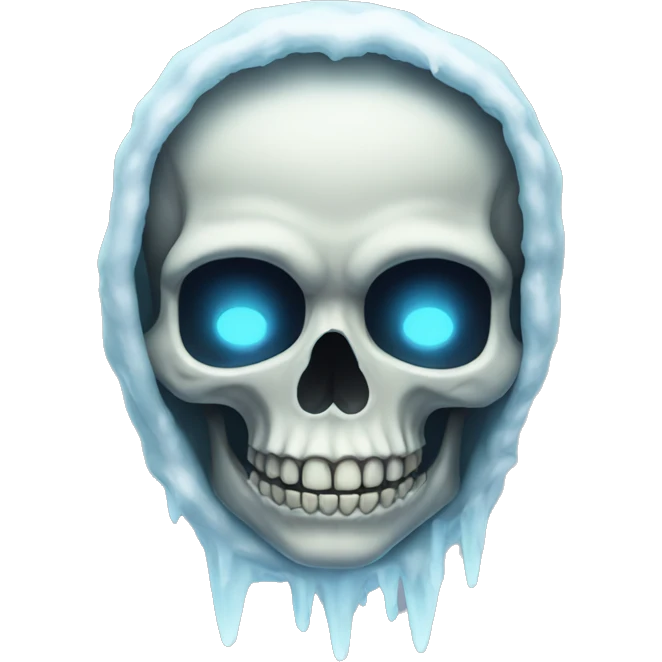 Freezing skull cool emoji