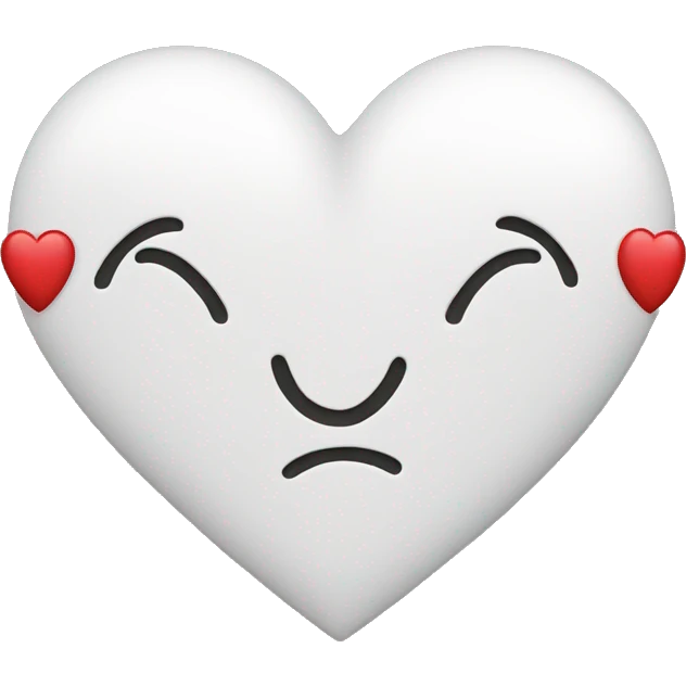 I love you text with white heart emoji