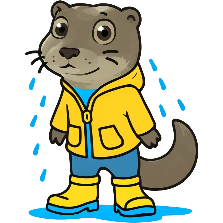 Otter in rain boots  emoji