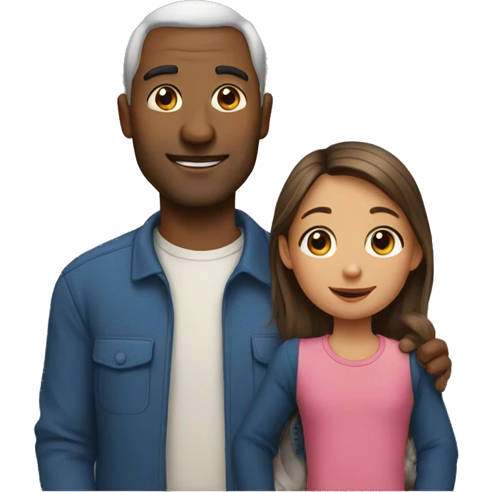 father and daughter  emoji