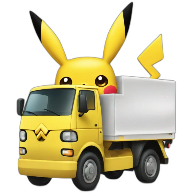 Chiby pikachu truck emoji