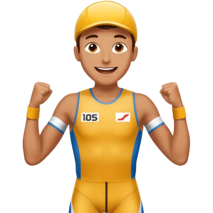 Person Winning a race SUPER happy emoji