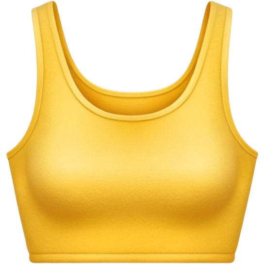 super realistic isolated yellow cashmere crop top emoji