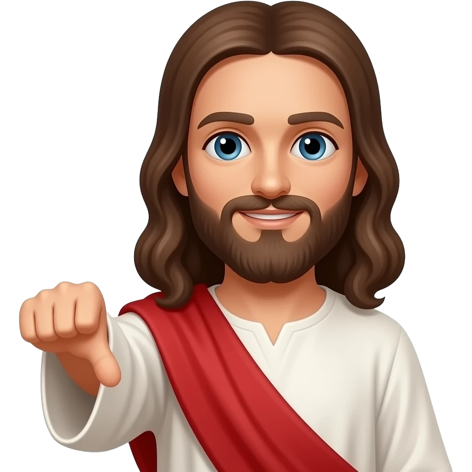 Thumb down Jesus figure emoji