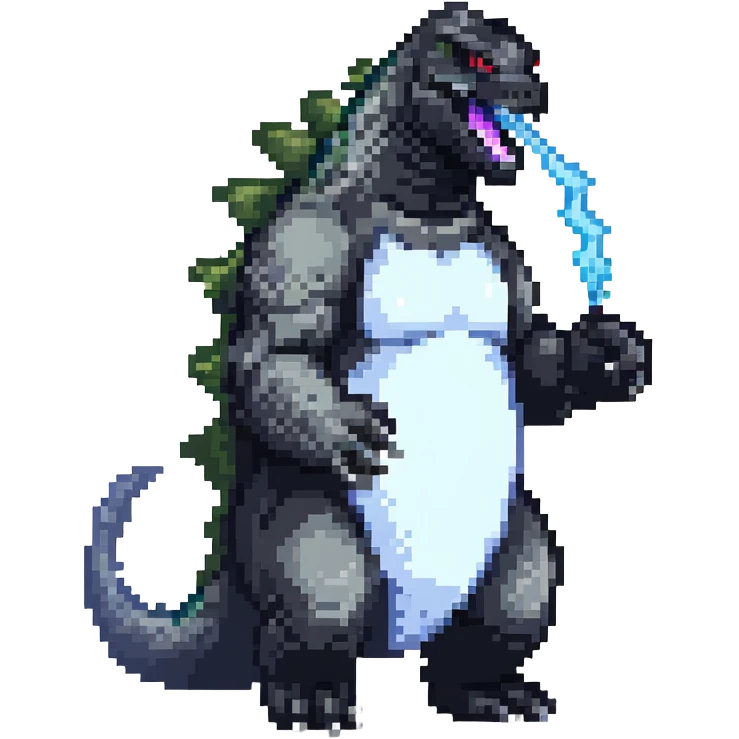 Godzilla exhaling vapor emoji