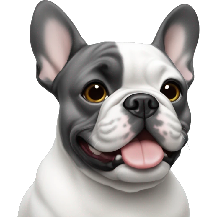 christmas grey and black french bulldogs emoji