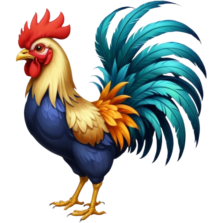 Gallo de pelea desafiante emoji