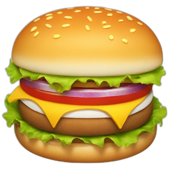 Smiling burger emoji