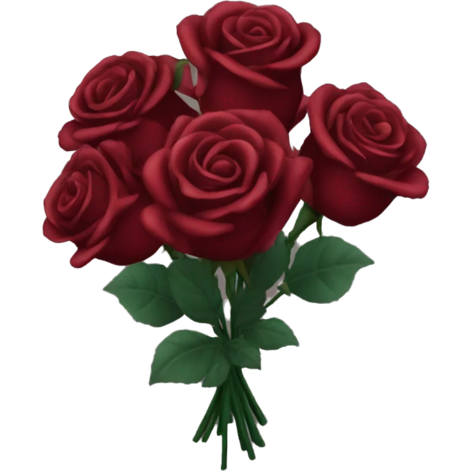 Bouquet of dark red roses emoji