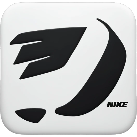 Nike brand logo white emoji