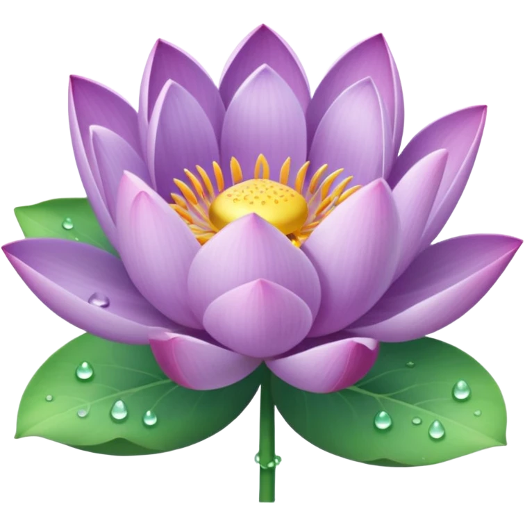 Lilac lotus with stem emoji