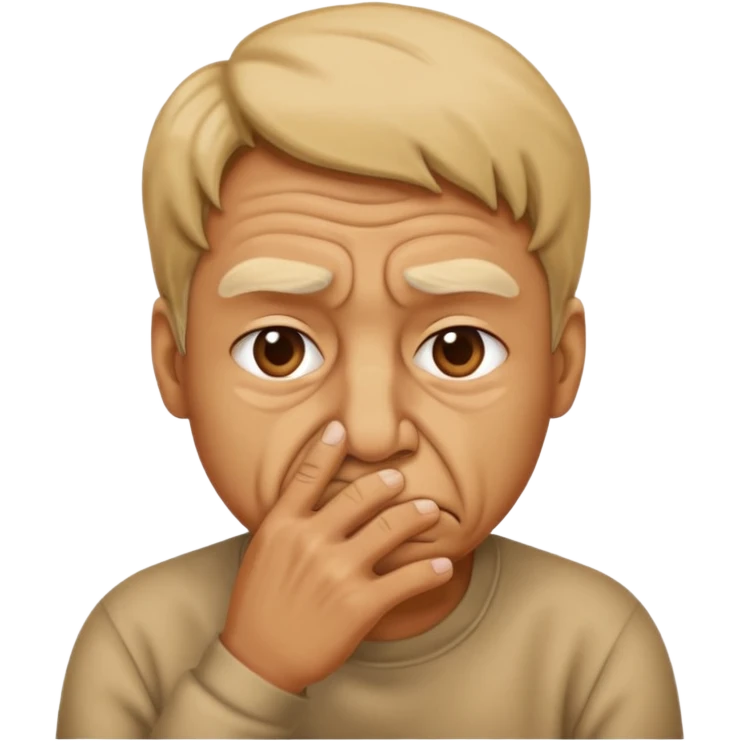 Person holding nose because something else is stinky emoji