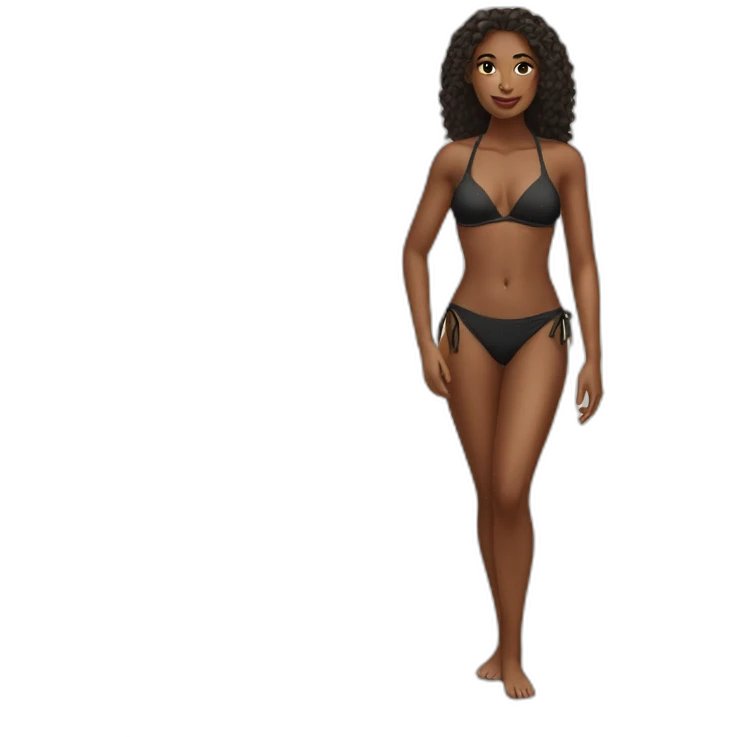 black-woman-bikini-beach emoji