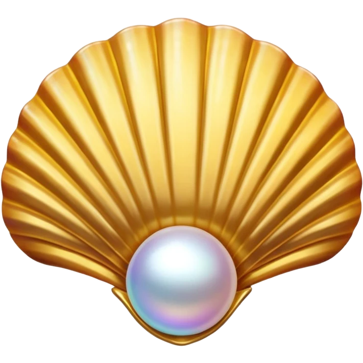 OpenSea gold shell with pearl emoji