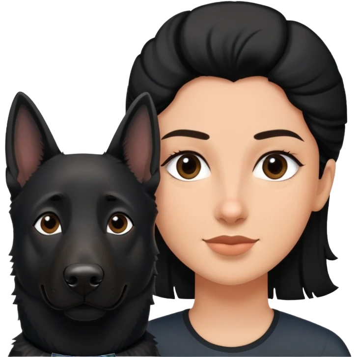 Me and my black German shepherd  emoji