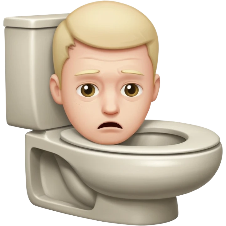 Random guys head sticking out of a toilet emoji