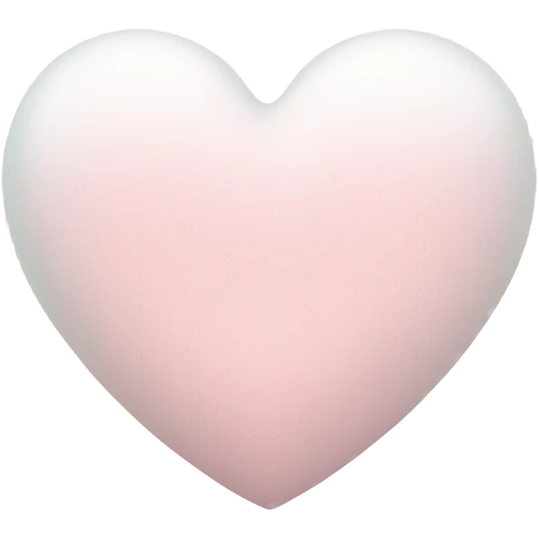 white heart with light pink emoji