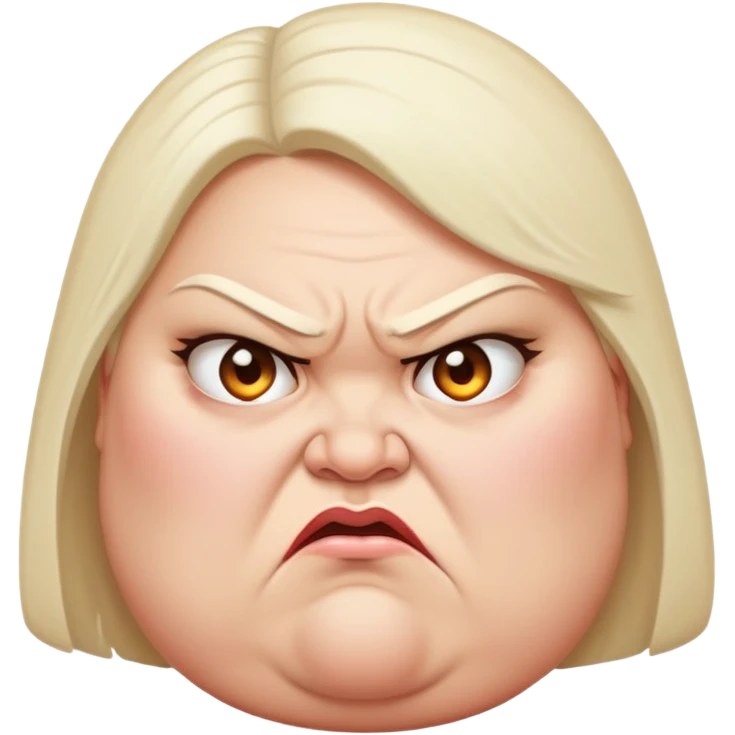 angry fat lady facing sideways emoji