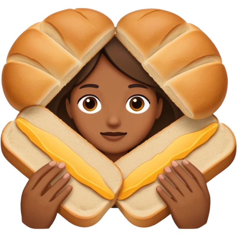 A human sandwich emoji