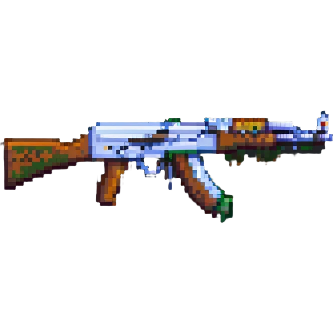 pixel art AK-47 rifle emoji