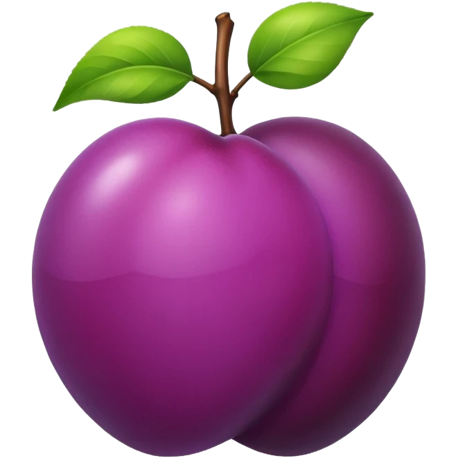 een pruim emoji