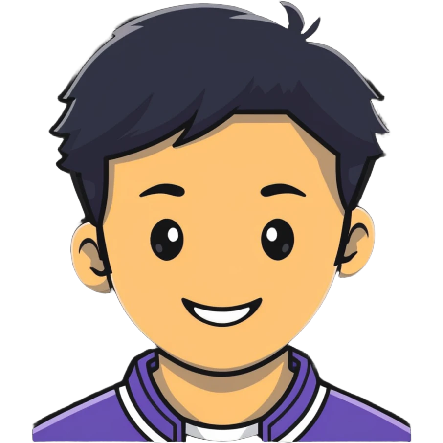 Asian happy good looking male emoji