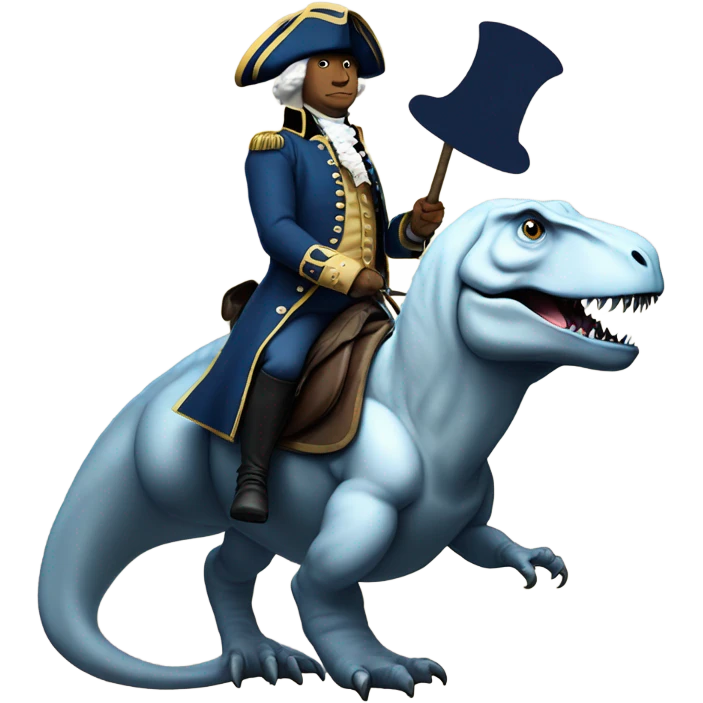 George Washington on T-Rex emoji