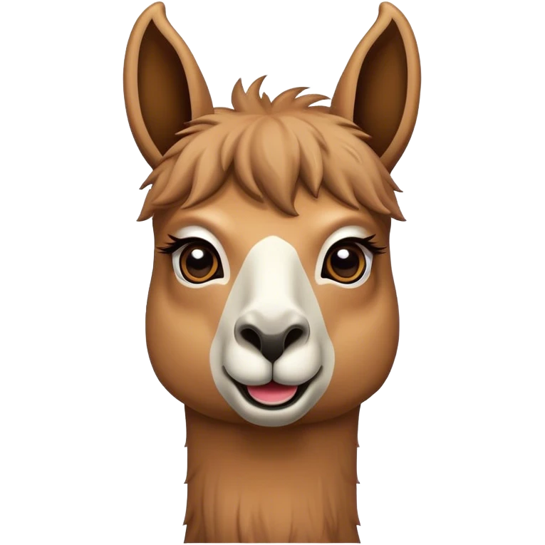 a llama with a surprising face  emoji